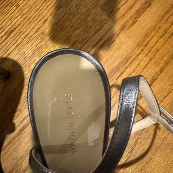 Brand New Stuart Weitzman Starla Silver Strappy Sandals Size 10 - Picture 16 of 16